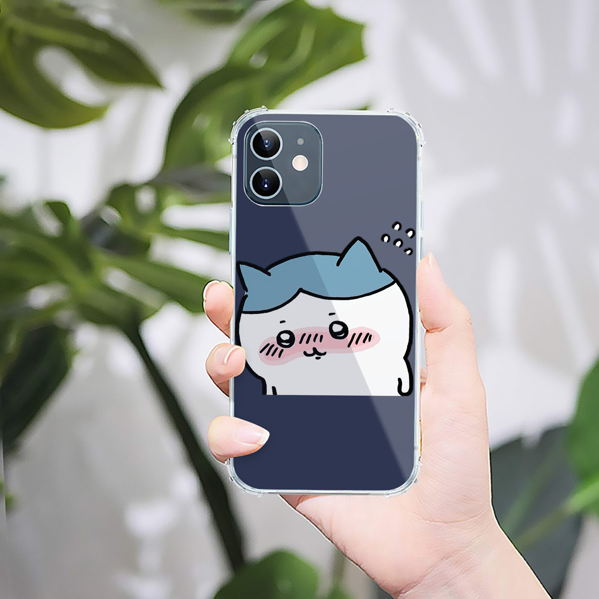 （画像用） ちいかわ ハチワレ Chii-kawa hachiware 【iPhone 12シリーズ対応】透明スマホケース（クリアソフトケース）